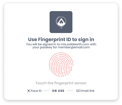 Fingerprint Red Modal Fingerprint Red Modal